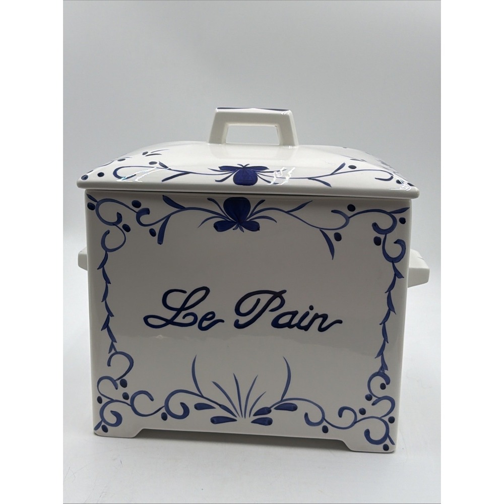 Rare Vintage Jay Willfred Le Pain Hand Painted Bread Box *READ DESCRIPTION*